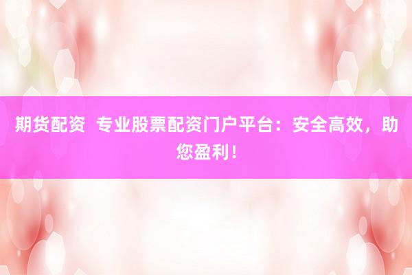 期货配资  专业股票配资门户平台：安全高效，助您盈利！