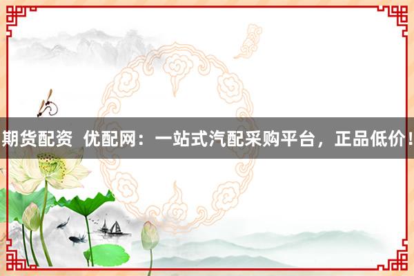 期货配资  优配网：一站式汽配采购平台，正品低价！