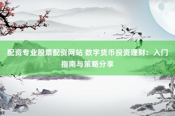 配资专业股票配资网站 数字货币投资理财：入门指南与策略分享