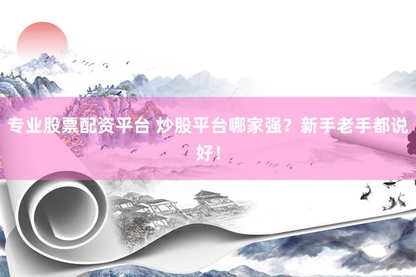 专业股票配资平台 炒股平台哪家强？新手老手都说好！
