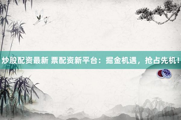 炒股配资最新 票配资新平台:掘金机遇,抢占先机!