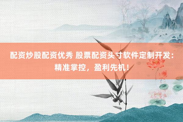 配资炒股配资优秀 股票配资头寸软件定制开发:精准掌控,盈利先机!