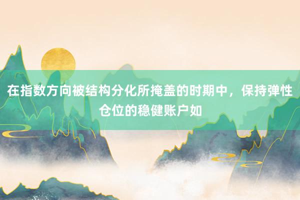 在指数方向被结构分化所掩盖的时期中，保持弹性仓位的稳健账户如